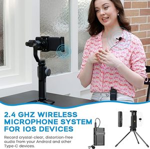 BOYA Micrófonos WM4 2,4 (+ RXUC TX), sistema de micrófono Lavalier inalámbrico de GHz para dispositivos Android DE LA USB-C-Gran transmisión en vivo - Product Image 6