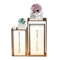 Présentoir Organisateur de Parfums en Acrylique Transparent, Support Carré de Comptoir pour Fragrances, Étagère de Rangement pour Soins de la Peau et Ongles