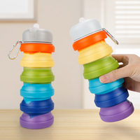 Leatchliving Best Seller Bouteille d'eau pliable en silicone réutilisable sans BPA et non toxique à prix abordable