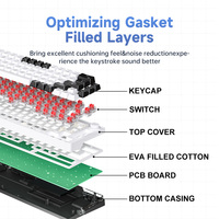 Clavier mécanique de jeu AG68 avec interrupteurs hot-swap, connectivité USB-C, éclairage arc-en-ciel, ergonomie Gasket et bouton rotatif
