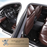 Tapis de sol de voiture anti-poussière à couverture intégrale pour BMW, double couche en cuir Nappa, tapis étoilé