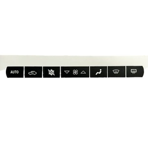 Autocollant de réparation des boutons du panneau de climatisation, rectangulaire, adhésif en PVC noir, pour Chevrolet Corvette C6 2005 2013 - Product Image 3
