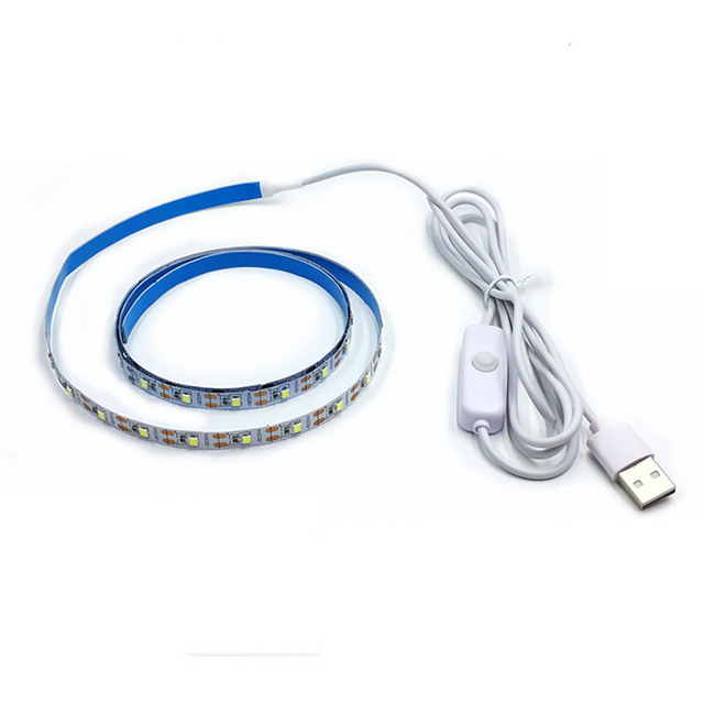 Customized USB LED Strip Light on off Switch 0.5m 1m 2m 5m Smd 2835 Warm White Tv Backlight 5v Usb Power Led Strip Light