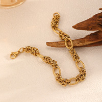 Bracelet en acier inoxydable 304 anti-ternissement, nœud torsadé, étanche, chaîne à maillons audacieux, accessoire de bijouterie exquis