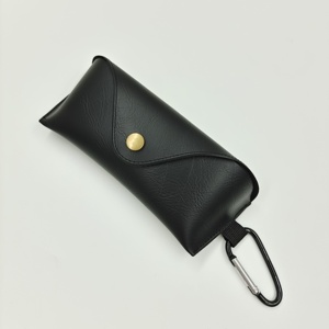 กล่องใส่แว่นตาหนัง PU คุณภาพสูง แบบสั่งทำพิเศษ ทรงสี่เหลี่ยมผืนผ้า ลายทางสีดำ นุ่ม แข็งปานกลาง พกพาสะดวก ป้องกันแสงสีฟ้า - Product Image 2