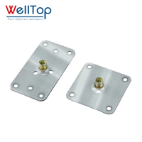 WELLTOP Promotion : Plaque de fixation pour pieds de meubles, support métallique pour pieds de canapé et pieds de table en bois
