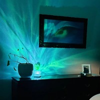 Projecteur d'ondulations d'eau rotatif intelligent pour maison connectée, veilleuse RVB 16 couleurs, lumière de cristal effet flamme pour salon, bureau, chambre à coucher