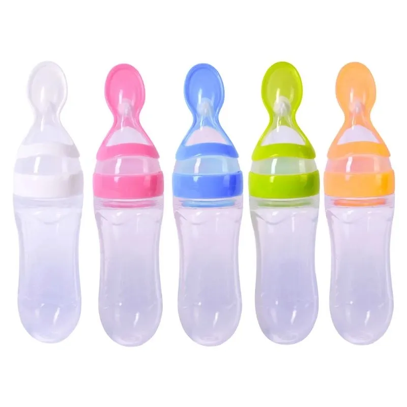 新生児授乳スクイーズボトルシリコン安全トレーニングライススプーンシリアルフードサプリメント食器
