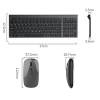 X518-1 Vente directe d'usine Clavier et souris sans fil ergonomiques rechargeables ultra-minces 2,4 GHz double mode pour le bureau