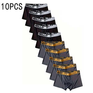 Paquete de 10 Calzoncillos de Seda de Hielo para Hombre, Transpirables y Sexys, con Forma de U, Talle Medio, Tallas XS-XL Incluidas, Talla 4XL Incluida - Product Image 1