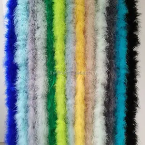 Cheap 2M DIY Costume Crafts Sewing Fluffy Turkey Marabou Feather Boa Trimming For Party Decoration