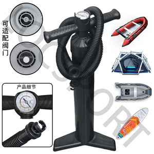 Bomba de aire manual de alta presión de un solo sentido para bote inflable, tienda de campaña, tabla de surf y paddleboard - Product Image 4