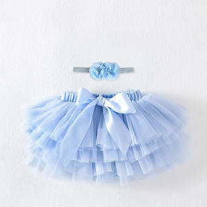 Venta caliente infantil niña malla falda hinchada niños tutú faldas dos piezas tocado conjunto bebé tutú falda Jupe Courte Pour <span class=keywords><strong>Bebe</strong></span> - Product Image 5