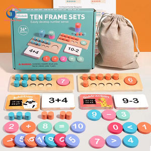 Jouets mathématiques de la maternelle à dix grilles calculatrice d'ajouts et de soustractions Puzzle pour enfants avec compteur de place des dizaines - Product Image 1
