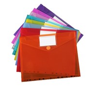 Carpeta de Documentos Reutilizable de Oficina Escolar, Tamaño A4, de Polipropileno, con Sobres Transparentes y Cierre a Presión, Carpeta y Archivador