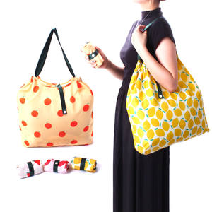 Factory Folding <b>Medium</b>-Size Polyester Reusable Eco-friendly Promotion Shopping <b>Bag</b> Custom Printed Fruit Design Ribbon Rope - Product Image 4