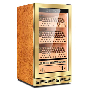 Humidor à cigares de petite taille Nuelead NE-101 avec contrôle de température constant, porte en verre amovible et étagères en cèdre - Product Image 1