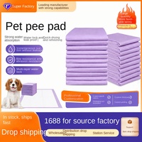 Vente en gros direct usine de tapis d'apprentissage jetables pour animaux de compagnie, épaissis et absorbants, pour chiens et chiots de type Teddy, en non-tissé, SAPPE, papier et fibres.