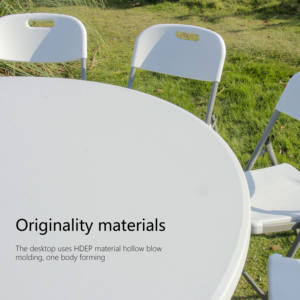 <span class=keywords><strong>Table</strong></span> ronde pliable en plastique HDPE Dia180cm <span class=keywords><strong>Table</strong></span> <span class=keywords><strong>de</strong></span> <span class=keywords><strong>jardin</strong></span> <span class=keywords><strong>de</strong></span> loisirs Vente chaude 2019 Mariage en plein air <span class=keywords><strong>Table</strong></span> ronde pour <span class=keywords><strong>10</strong></span> <span class=keywords><strong>personnes</strong></span> - Product Image 3
