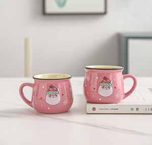 Mug en céramique de Noël, motif cerf mignon, mug à eau de dessin animé, multicolore pour la maison - Product Image 6