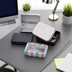 Estuches <span class=keywords><strong>de</strong></span> hojalata rectangulares Marca Bloom ecológica Reciclable Metal USB Flash Drive Case Gua Sha Board Nail Clipper Case - Product Image 6