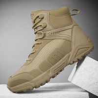 Bottes de randonnée pour hommes, résistantes à l'usure, respirantes, avec support stable et semelle antidérapante pour la randonnée en plein air et les tâches tactiques