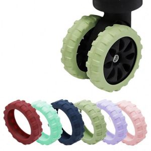 Nouvel accessoire universel en silicone pour bagages, idéal pour les voyages, avec des protections de roulettes silencieuses et pivotantes - Product Image 2