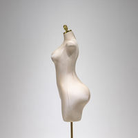 Mannequin de Couture Femme en Mousse, Grande Taille, Hanches et Poitrine Prononcées, Mannequin BBL Sexy et Courbé avec Support Doré