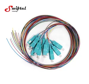 12 color multimode OM3 SC connector 0.9mm fiber optic Pigtail