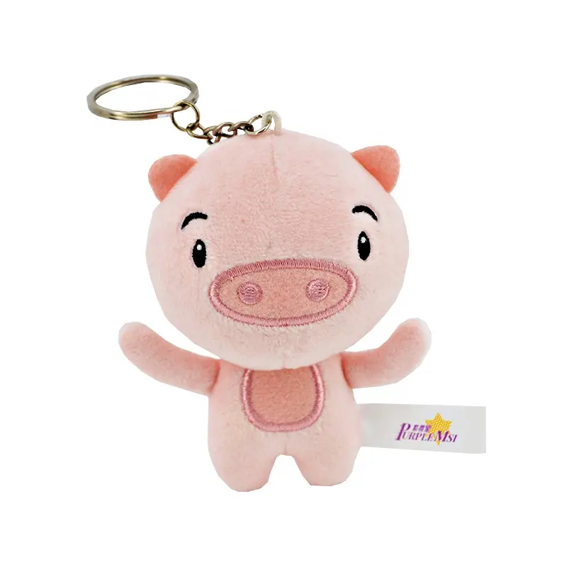 Juguete de peluche 12 bolso de cerdo del zodiaco llavero bolsa accesorios lindo animal de dibujos animados colgante creativo personalizado