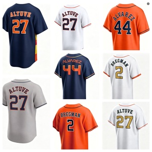 Nouveau Maillot de <span class=keywords><strong>Baseball</strong></span> 2026 pour Hommes – Broderie 27 ALTUVE, 44 ALVEREZ, 2 BREGMAN, 3 PENA – Vente en Gros et Livraison Directe - Product Image 1