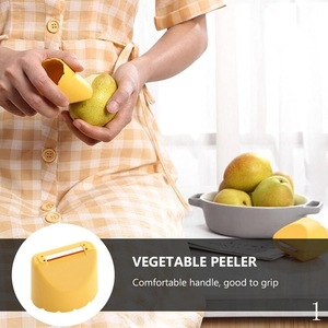 Picadora redonda de cebolla y fruta, picadora de alimentos, cortador de frutas, cortador ajustable, cortador de verduras, hoja peladora de patatas con escurridor - Product Image 2