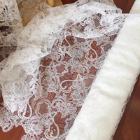 Dentelle Guipure Suisse en Soie Broderie Fil de Soie Française, Bordure de Robe de Mariée, Accessoires pour Robe de Soirée