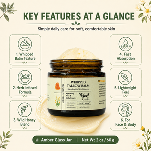 Crema Idratante Biologica Personalizzata al Sego di Manzo e Miele, Burro Corpo Montato Senza Profumo per Tutti i Tipi di Pelle, Etichetta Privata OEM - Product Image 2