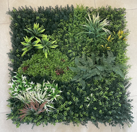Panneau mural vertical en plastique d'ingénierie pour extérieur 50*50cm avec roses pour plantes vertes