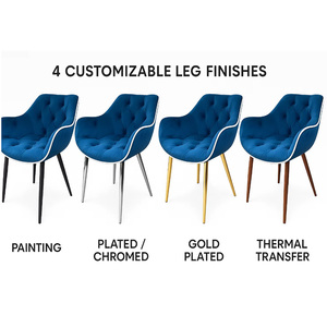 Chaises <span class=keywords><strong>de</strong></span> salle à manger au prix d'usine, chaise <span class=keywords><strong>de</strong></span> salon moderne avec pieds en métal, <span class=keywords><strong>fauteuil</strong></span> <span class=keywords><strong>de</strong></span> salle à manger rembourré - Product Image 2