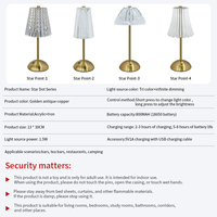 Lampe de table moderne en fer, LED, avec interrupteur, intensité réglable, veilleuse de bureau, lampe de lecture sans fil rechargeable, pour hôtel, bar, chambre