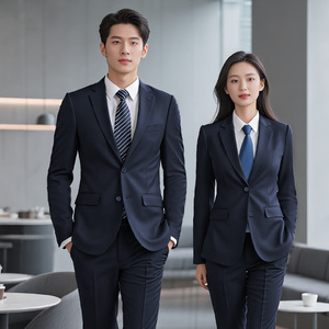 Wool Suit Set Unisex Business Attire Professional <b>Work</b> Uniform Autumn Woolen Worsteds - Product Image 1