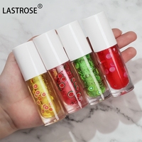 Huile à Lèvres Repulpante Végétalienne Goût Fruits Naturels, Gloss Hydratant Marque Privée Fraise Rose Clair Pastèque