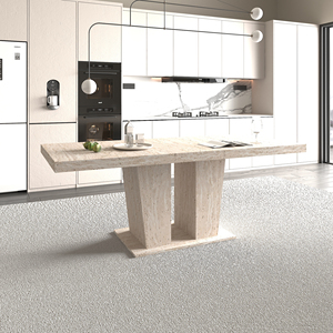 Tavolo da Pranzo Rettangolare Allungabile in Legno per 6-10 Persone, Costruzione in Legno Massello, Design Moderno, Durevole, <span class=keywords><strong>Dimensioni</strong></span> 160-200cm - Product Image 4