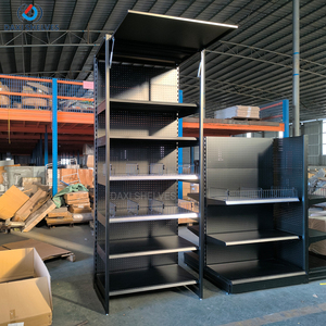 Wall Mounted <strong>Metal</strong> <strong>Pegboard</strong> Shelves Slatwall Display Shelf Supermarket Display Shelves - Product Image 5