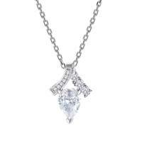 Bijoux fins, collier avec pendentif en argent sterling 925 et zircone, hypoallergénique, sans ternissement, pour femmes