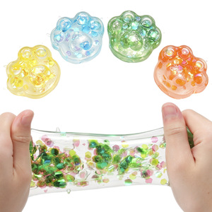 Juguete Blandito de Pata de Gato con Aroma a Maltosa, Polvo Dorado, Súper Suave, Creativo, de Rebote Lento, Alivio del Estrés y la Ansiedad para Niños y Adultos, Venta al por Mayor - Product Image 1