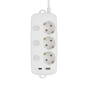 Europäische Norm Steckdosen leiste 2500W 250V Smart USA UK EU Stecker Großhandel Steckdose