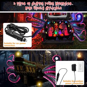 Décoration <span class=keywords><strong>de</strong></span> ballon d'Halloween pour porte <span class=keywords><strong>de</strong></span> <span class=keywords><strong>garage</strong></span> avec bande d'arche et points <span class=keywords><strong>de</strong></span> colle Kit <span class=keywords><strong>de</strong></span> décorations pour coffre ou friandises d'Halloween - Product Image 4