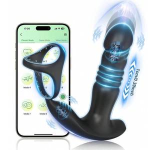 Masajeador de Próstata Bread de 2.ª Generación, Telescópico, de Tres Anillos, con Control por Aplicación y Botones, Tapón Anal para Masturbación <span class=keywords><strong>Gay</strong></span> - Product Image 5