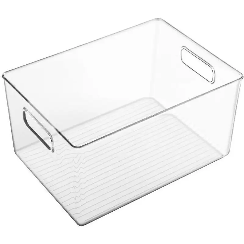 4 adet şeffaf seti BPA ücretsiz plastik saklama kabı kutuları kesme kolları ile mutfak gıda kiler buzdolabı banyo