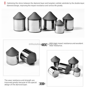 Drillsoltek Industrielle PDC-Einsätze für Bohrmeißel im Öl- und Kohlebergbau |   Hochschlagfeste Diamant-Einsätze für Geschmiedete Bohrungen - Product Image 4