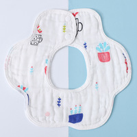 Bavoirs pour bébés en mousseline de coton à boutons réglables de haute qualité