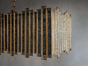 Candelabro Rectangular Laila, lámpara colgante de cristal moderna para restaurante, hogar, Villa, Hotel, oficina, comedor, sala de estar - Product Image 3